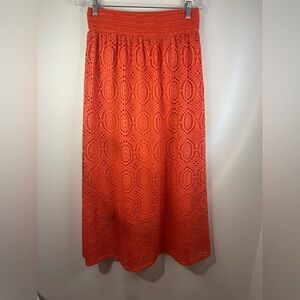 Me 2 magic eyelet long skirt in orange.‎